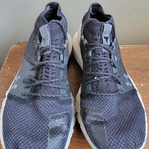 Under Armour Womens Size 5 Project Rock 2 Black White Training Shoes 3022398-001 - Picture 3 of 14